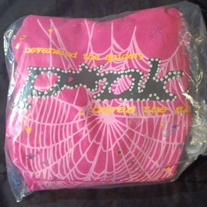 Sp5der P*nk Hoodie Size Small